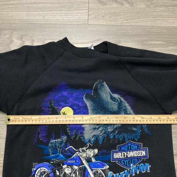 Vintage 90s Harley-Davidson Biker Motorcycle Crew Neck Sweatshirt Sweater Size M - Picture 4 of 5